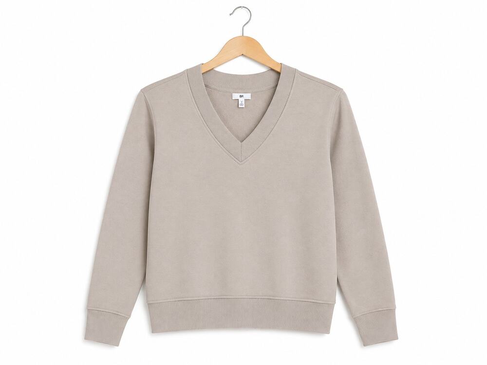 BP Nordstrom Cotton Blend V Neck Pullover Sweatshirt Size S